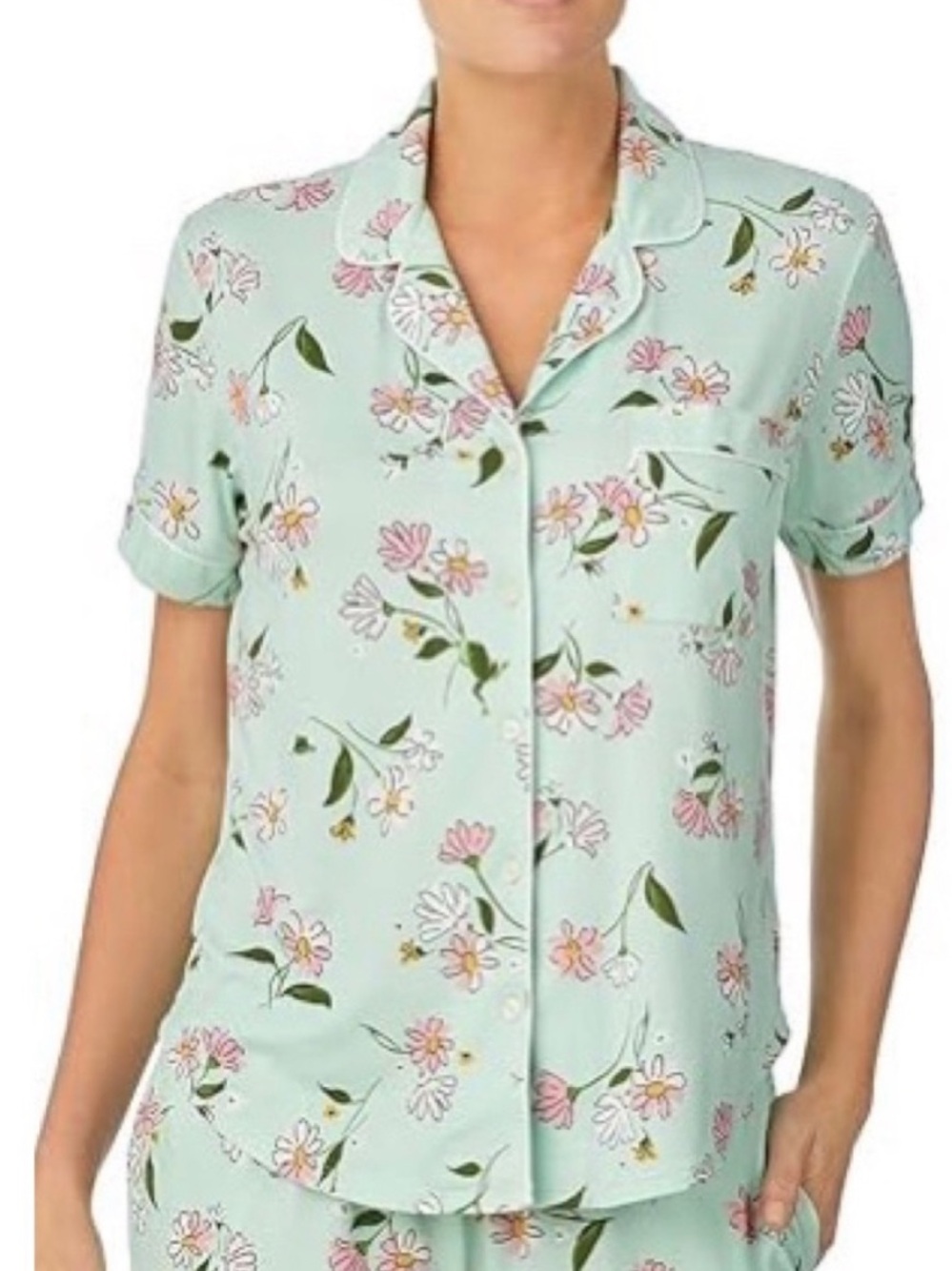 🆕 kate spade Mint Floral Short-Sleeve Pajama Short Set